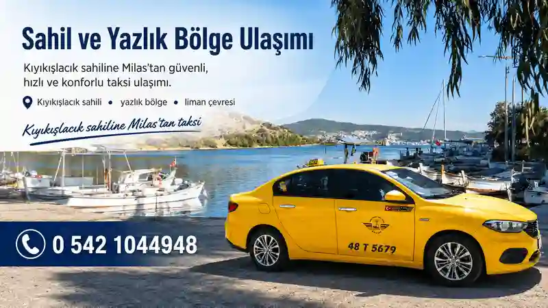 Kıyıkışlacık sahiline Milas’tan taksi