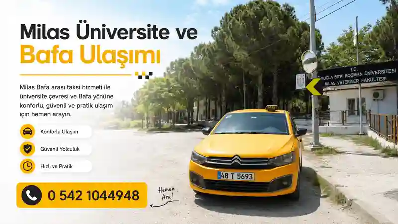 Milas Bafa arası taksi hizmeti