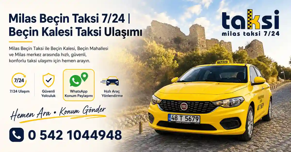 Milas Beçin Taksi WhatsApp konum gönderme
