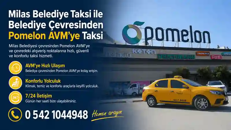 Milas belediye çevresinden AVM’ye taksi