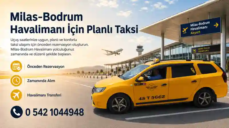 Milas havalimanı taksi rezervasyon yolculuğu