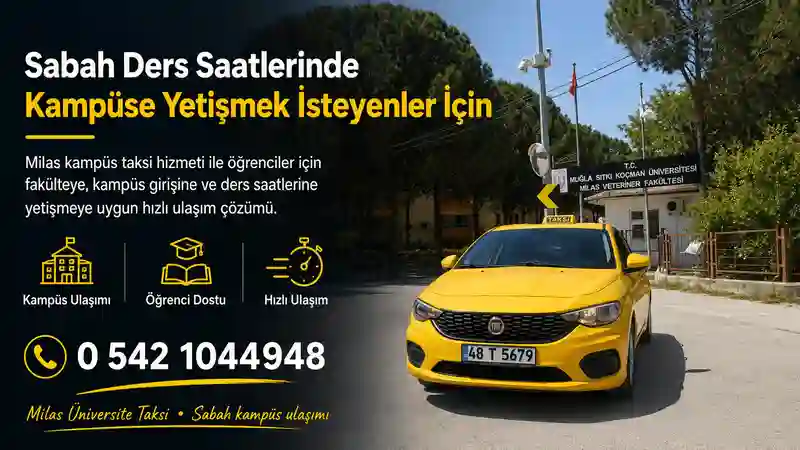 Milas kampüs taksi öğrenci ulaşım çözümü