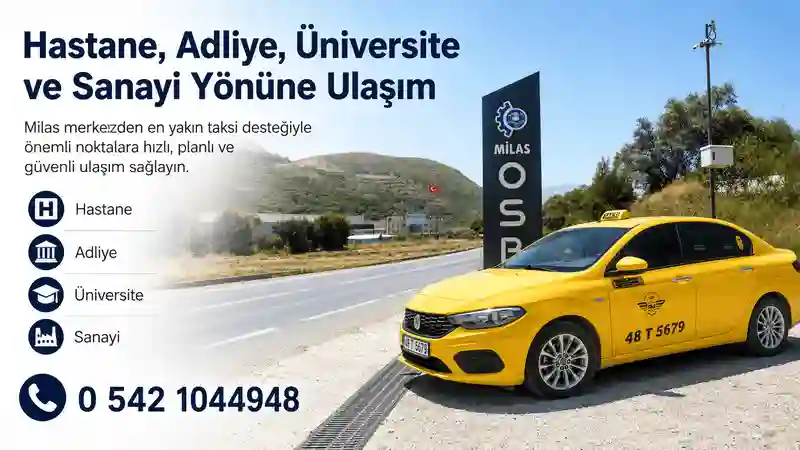 Milas merkez en yakın taksi hizmeti için araç görseli