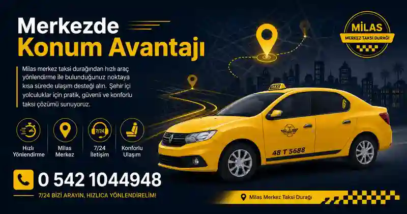 Milas merkez taksi durağı hızlı araç yönlendirme