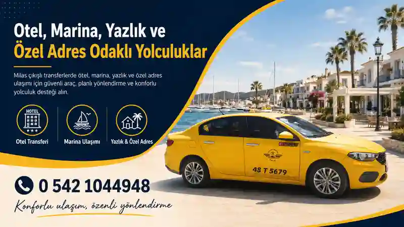 Milas merkez taksi günlük ulaşım ve çağrı hizmeti