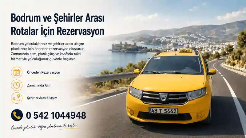 Milas randevulu taksi ile konforlu yolculuk