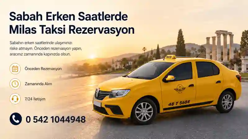 Milas Rezervasyonlu Taksi hizmeti ile planlı ulaşım