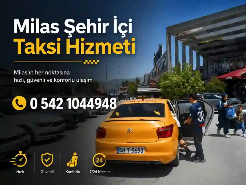 Milas Taksi 724 şehir içi taksi hizmeti