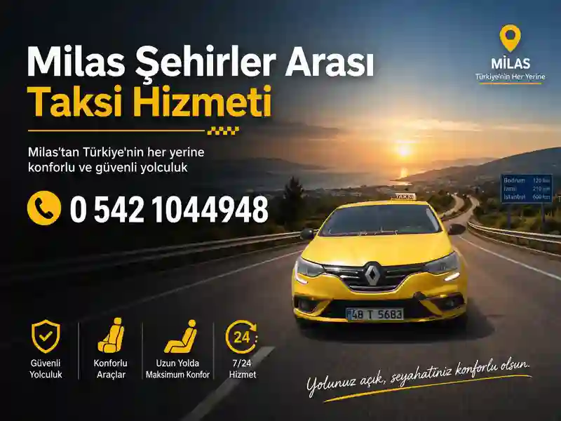 Milas Taksi 724 şehirler arası taksi hizmeti