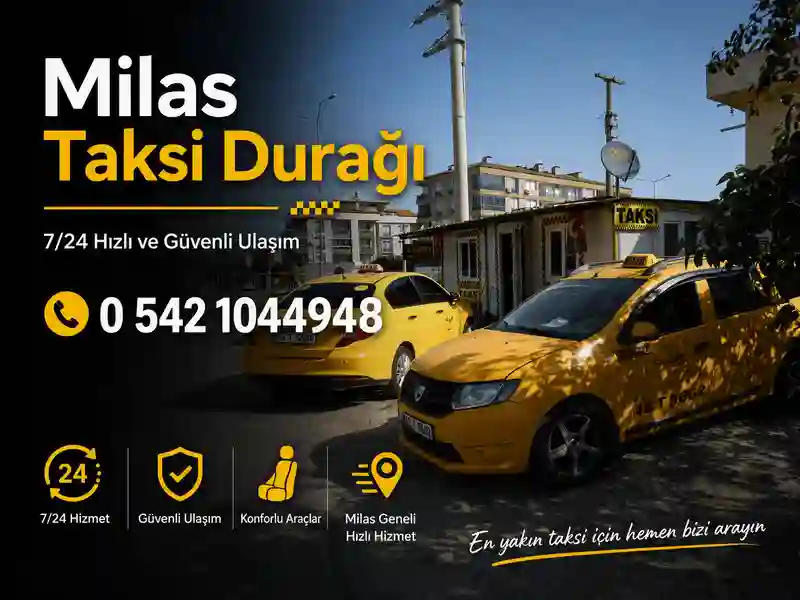 Milas taksi durağı telefonla araç çağırma