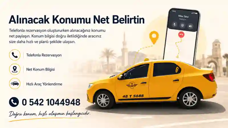 Milas taksi rezervasyon için telefonla ulaşım talebi