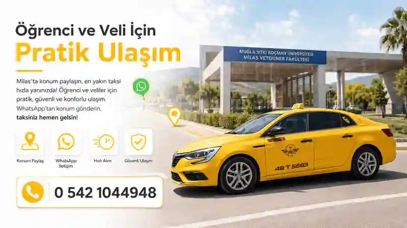 Milas’ta konum paylaşımıyla hızlı taksi alımı