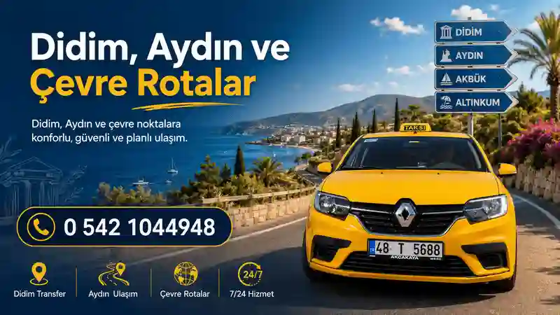 Milas’tan Didim ve Aydın yönüne şehir dışı taksi