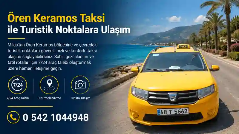 Ören Keramos bölgesine taksi ile ulaşım