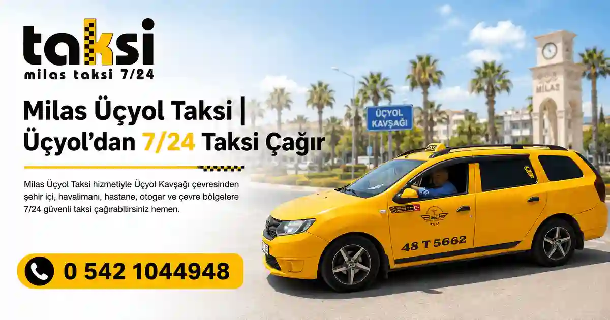 Üçyol Kavşağı yakınında 7/24 taksi hizmeti