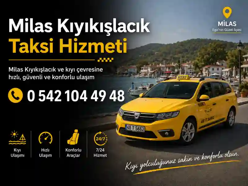 Milas Kıyıkışlacık taksi hizmeti kıyı ve sahil ulaşımı