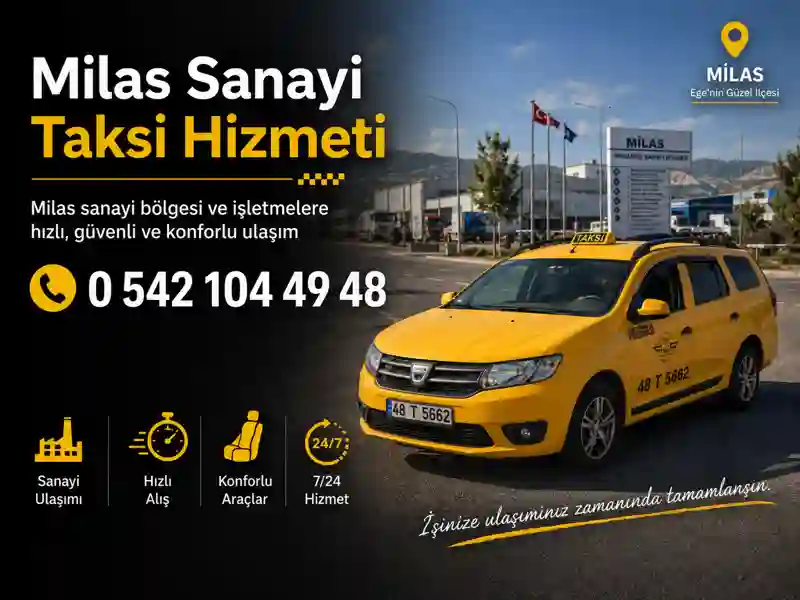 Milas sanayi taksi hizmeti işletme ve organize sanayi ulaşımı