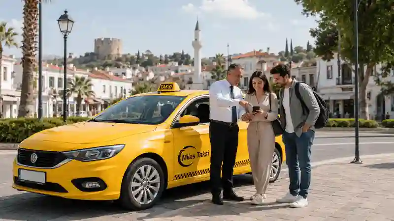 Milas yerel taksi işletmesi ile rota bilgisi ve yolcu desteği
